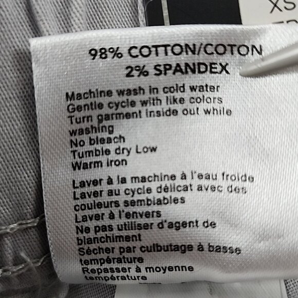 West 49 Men's Mid Length Above Knee Cotton Stretch Shorts Grey Tie Waist Size XL - Picture 11 of 14